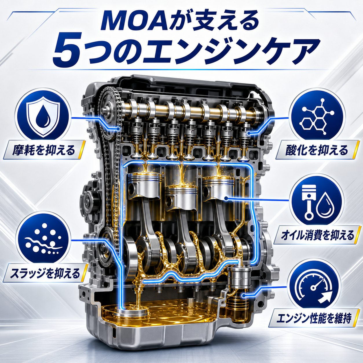 MOA｜エンジンオイル添加剤 325ml 製品説明 3／8